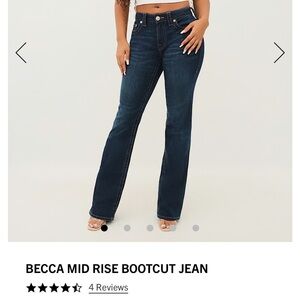 True religion jeans, size 28 Becca mid rise boot cut 28